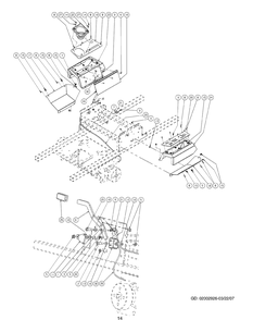 Brake Assembly Diagram and Parts List for M60-CT 53AL8CTX750-28-HP-3Cylinder-OHV Cub Cadet Lawn Tractor